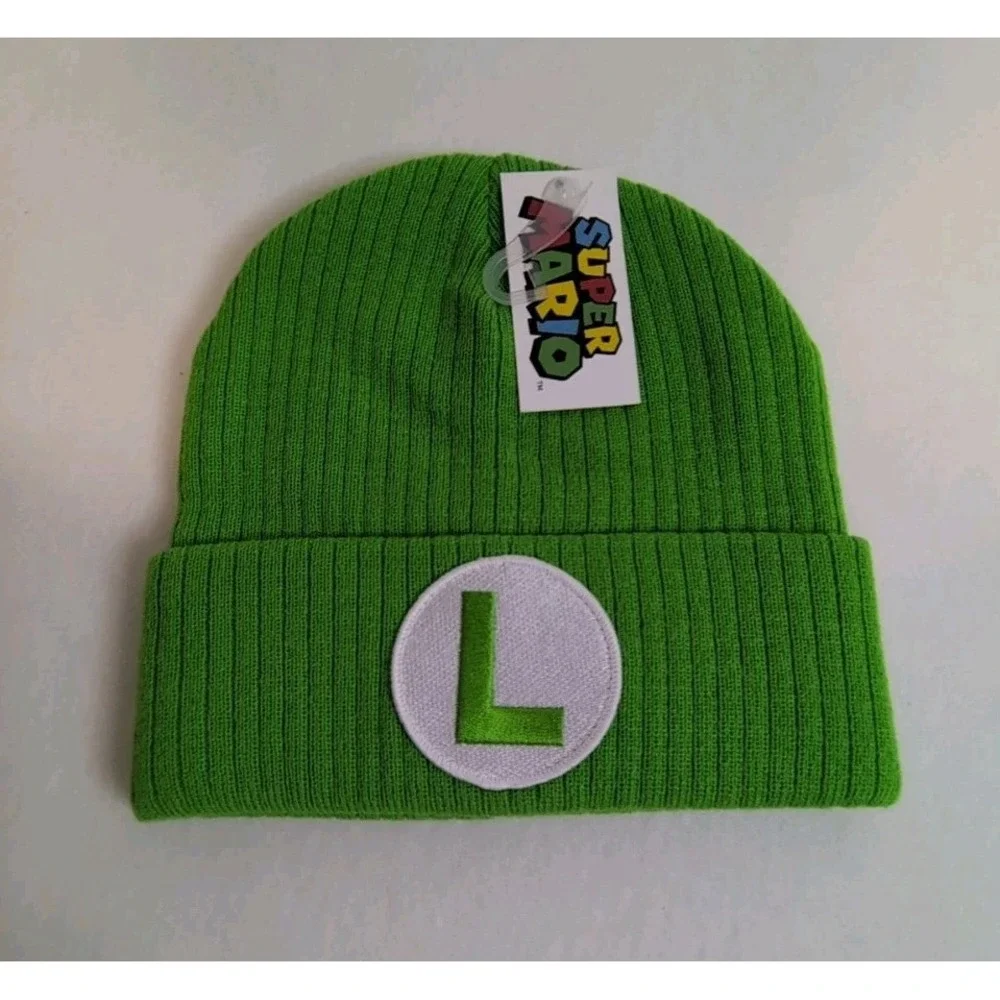 Super Mario Bros. Mario and Luigi 2-Pack Knit Cuffed Cold Weather‎ Beanie One Sz